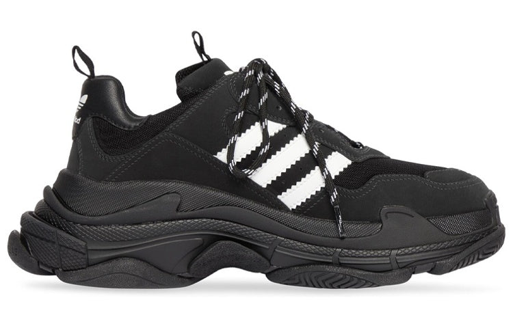 (WMNS) Adidas x Balenciaga Triple S Sneaker 'Black' 712764W2ZB21090 #