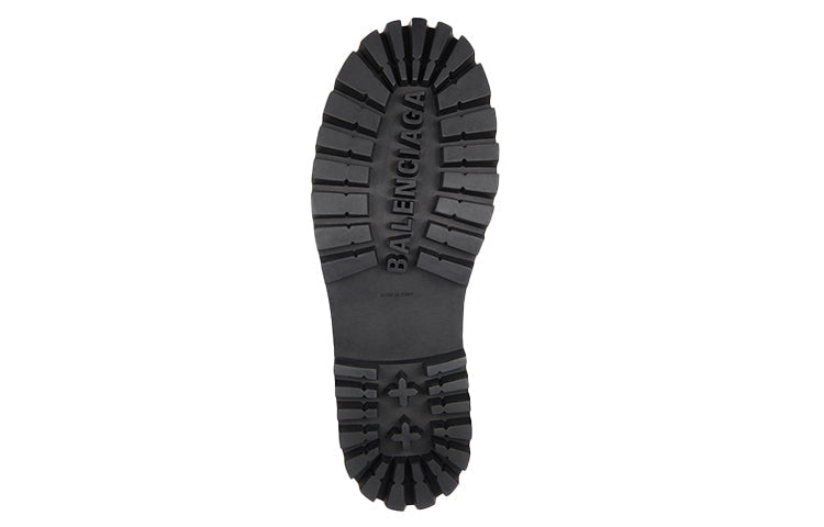 Balenciaga Strike 20mm Lace-up Martin Boots Black/Orange 589338WA9641075 #